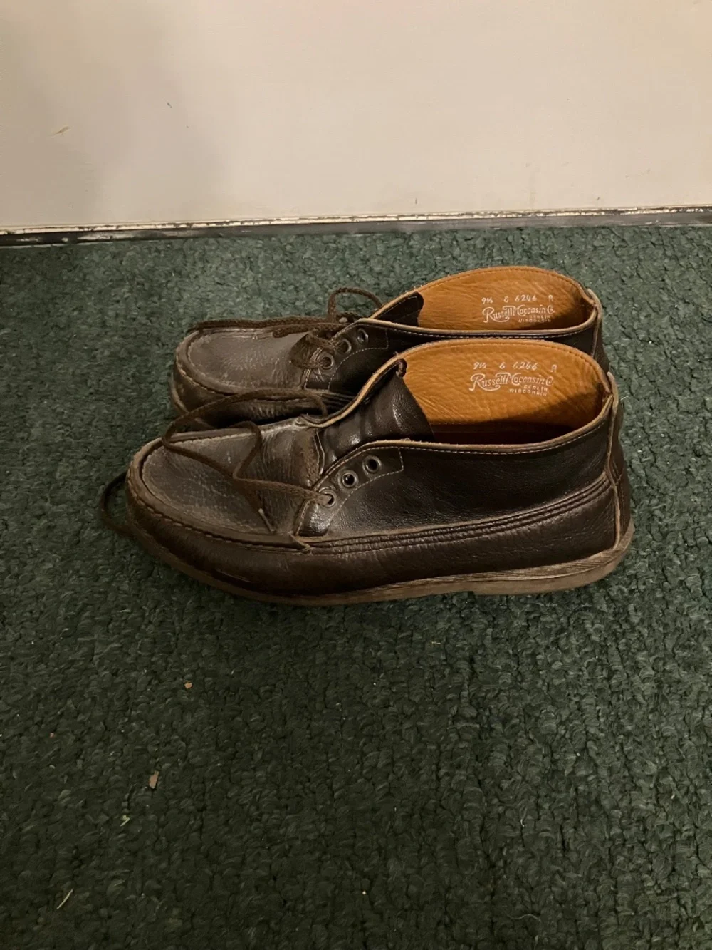 Lot Of (2) WC Russell Moccasin Co boots 9.5 D Berlin Wisconsin USA W C